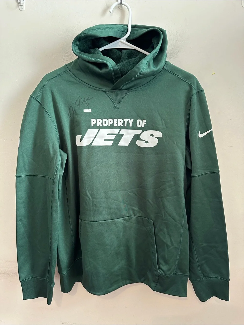 Nike NFL On Field Therma-FIT New York Jets Hoodie Youth XL 18/20 Green Fleece